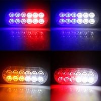 Feu de signalisation latéral LED pour camion et SUV, lampe de calandre clignotante d'urgence, balise lumineuse pour remorque, feu stroboscopique d'avertissement de panne pour voiture 12SMD