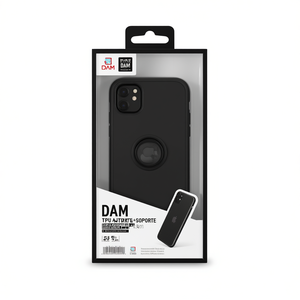 Custodia per telefono DAM TPU con supporto ad anello per iPhone 11 Pro 5.8, opaca, antiurto. - Product Image 2