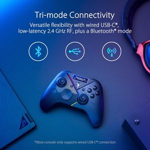 Manette sans fil Bluetooth ROG Raikiri Pro avec écran OLED et boutons programmables, piles incluses - Product Image 6