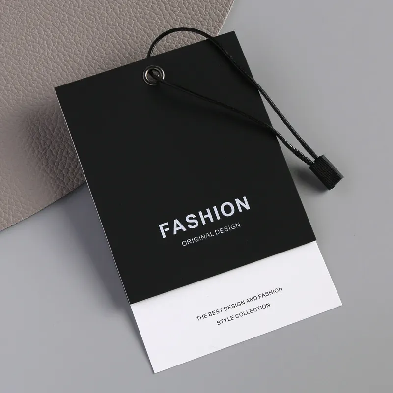 High Quality Special Paper Hang Tags with Fixed Half Folding Cards in Stock