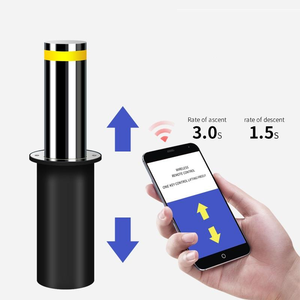 <b>Roadway</b> <b>Safety</b> Hydraulic Retractable Bollard, Anti-Collision Stainless Steel Traffic Barriers for Campus & Commercial Entrance - Product Image 3