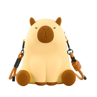 Sac Capybara Assis Décontracté Grande Capacité en Silicone, Sac à Bandoulière pour Téléphone, Tendance, Fermeture Éclair, Résistant à l'Eau, Esthétique Kawaii Zen