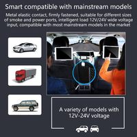 Câble d'extension chargeur de voiture double USB QC3.0 35W, charge rapide multi-ports pour siège arrière, adaptateur OTP pour véhicule 12V-24V