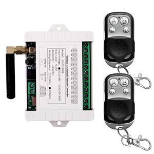 Multi-Function 4-Channel 10A DC <b>Wireless</b> RF Remote Control <b>Switch</b> (12V/24V/36V 433MHz) Metal Transmitter Receiver CE/FCC/PSE - Product Image 1
