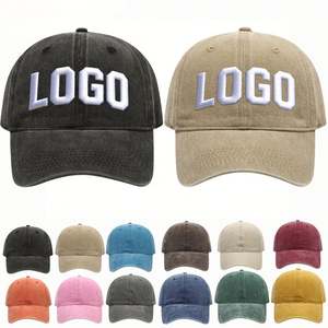 Casquette de baseball en coton délavée à 6 panneaux, style rétro vintage, personnalisable avec logo brodé, pour homme, vente en gros - Product Image 1