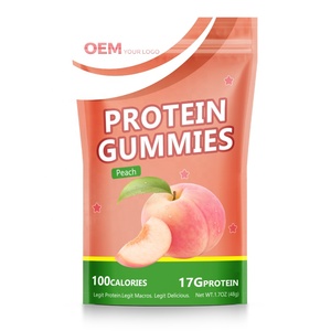 OEM ODM High <b>Protein</b> Gummies Sugar Free for Muscle Growth & Beauty Energy Boost Gummies Private Label Supplement 60pcs - Product Image 1