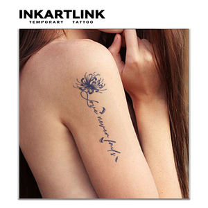 Tatouage semi-permanent en gros, 15 jours, motif araignée, lys, inscription « L'amour ne se trompe jamais », encre à base de plantes, art corporel, tatouage temporaire - Product Image 3