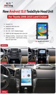 Tesla 4 ГБ 64 ГБ Dsp Ips Android 13 Carplay Премиум 1 <span class=keywords><strong>Din</strong></span> автомобильный <span class=keywords><strong>Dvd</strong></span> видеоплеер экран для toyota 2008-2015 Land Cruiser LC200 - Product Image 3