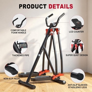 Nouvel arrivage : Vélo elliptique pliable portable pour usage domestique, avec pédales manuelles, écran LCD et structure en acier - Product Image 3