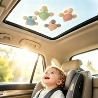 Nouveauté : Jouet sensoriel en silicone à ventouse pour tout-petits, idéal pour chaise haute, bain, voiture, avion, voyage, cadeau d'anniversaire