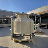 Système de tour de refroidissement pour machine à glace industrielle 100t/h Mini petite tour de refroidissement à contre-courant de forme ronde 30 tonnes 100 tonnes 700 tonnes