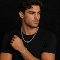 Collier de luxe chic en acier inoxydable plaqué or 18 carats, style chaîne cubaine Miami, étanche et inaltérable, bijou de mode personnalisé