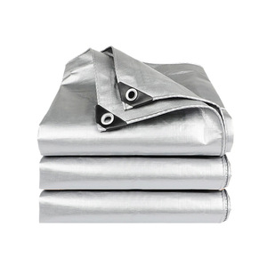 Ruigu Huizhong PE Tarpaulin Double-sided Silver <b>Waterproof</b> Sunproof Outdoor Cover 3x4m - Product Image 4