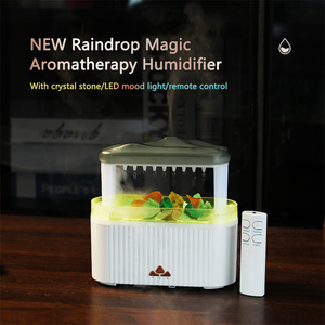 La dernière flamme cheminée diffuseur d'arôme chambre sommeil <span class=keywords><strong>LED</strong></span> changement de couleur lampe aromatique purifie l'air humidificateur - Product Image 4