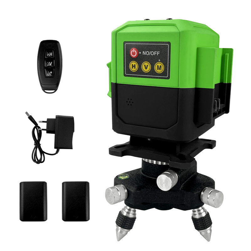Профессиональный лазерный уровень с зеленым лайнером и перекрестными линиями 360, инструмент, 12 линий, 4D роторные Лазерные уровни, 5 линий, 3D лазерный уровень