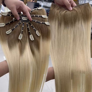 Extensions de cheveux à clipser en forme d'araignée, qualité supérieure, cuticules alignées, cheveux vierges Remy, extensions de cheveux à clipser en forme d'octopus, vente chaude 2026 - Product Image 1