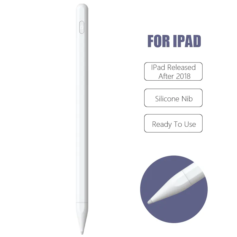 Per Apple iPad pencil palm rejection penna stilo attiva per Apple pencil 2 iPad 2018 penna stilo all'ingrosso penna intelligente