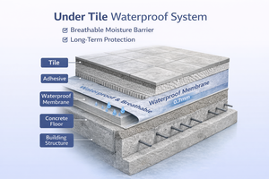 Membrane d'étanchéité pour bâtiment, résistante à l'eau, écologique et économe en énergie, pour fenêtres, murs, sous-sols, piscines, entrepôts - Product Image 3