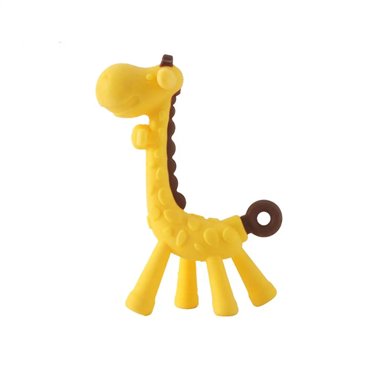 Silikon Giraffe Baby Beißring Spielzeug Sicherheits größe Hals Sicherheits test Giraffe Beißring