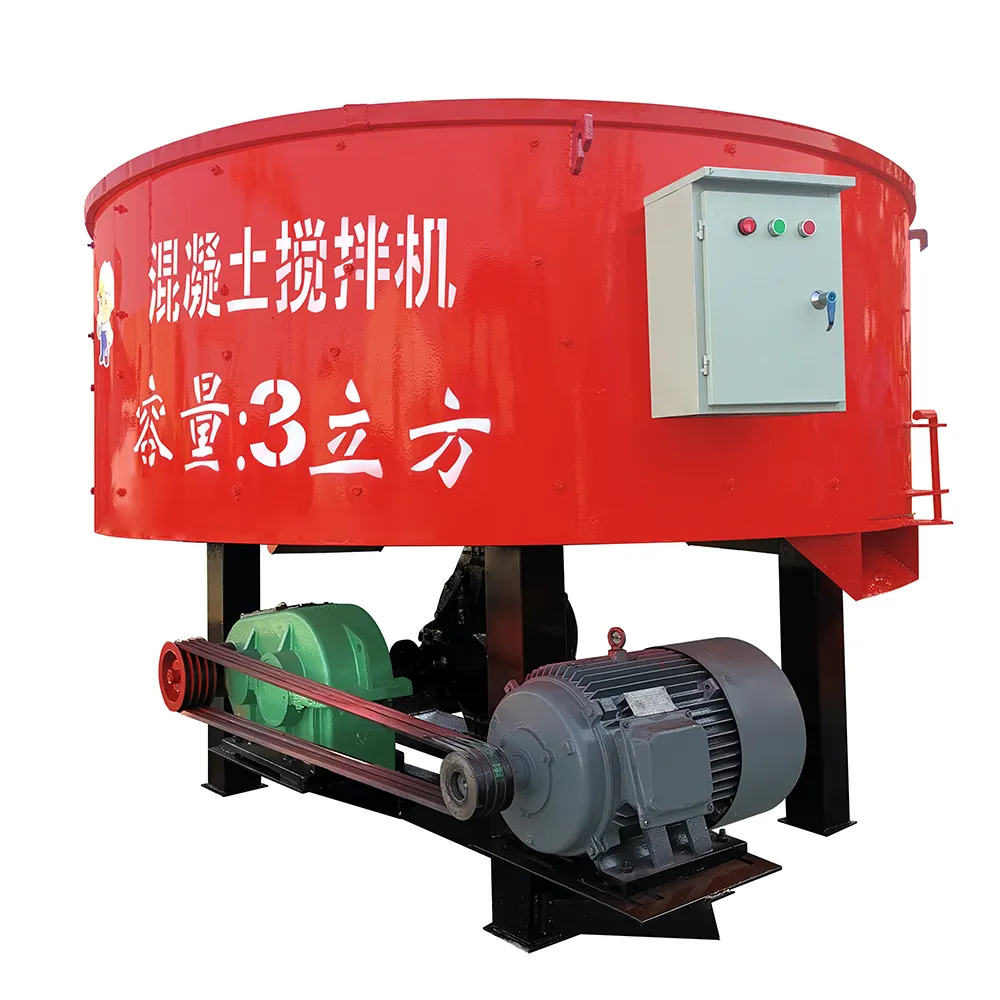 Pan tipo betoniera Diesel macchina di miscelazione del cemento Diesel mortaio miscelatore portatile mattone linea di produzione