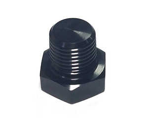 Tapón de Aluminio CNC de Precisión 1/8 NPT |   Acabado Anodizado Negro |   Aleación de Alta Resistencia AL6061-T6 |   Sellador de Conexiones de Tuberías Industriales - Product Image 1