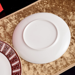 European Luxury Elegant Bone China Plate <b>Set</b> for Restaurants-Wedding & Party Use 8 Inch Eco-Friendly Dishes - Product Image 3