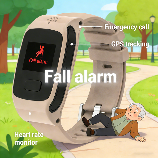 Smart Health Monitor Watch with GPS Tracking & 4G Call Function