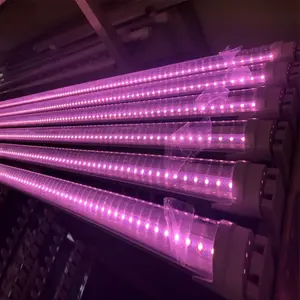 Lámpara de tubo Led T8 para supermercado, luces de tubo de comida fresca, color rosa, UV, 450nm, fabricante