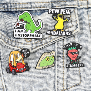 Broches personnalisées mignonnes en forme de grenouille de dessin animé, épingles émaillées 'Let's Get This Bread', badges de revers en métal plaqué, bijoux amusants en forme d'animaux, cadeau pour enfants - Product Image 2