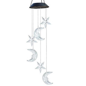 Solar impermeable colorido paisaje <span class=keywords><strong>al</strong></span> aire libre decoración Luna estrellas carillón de viento de la lámpara - Product Image 5