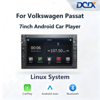 Autoradio pour Volkswagen Passat 7 pouces avec système Linux, avec Android Auto et CarPlay sans fil, unité principale multimédia DSP BT