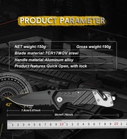 Couteau de poche pliable personnalisable en acier inoxydable, tactique, pour le camping et l'autodéfense, avec manche en aluminium, qualité DIY, OEM disponible
