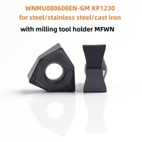 WNMU080608EN-GM MFWN Porte-outil de fraisage double face à 6 dents, insert triangulaire en carbure, outil de fraisage CNC pour acier OEM KOVES