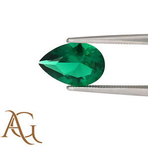 Peras Esmeralda colombianas cultivadas en laboratorio, piedras preciosas sueltas hidrotermales en forma de pera para joyería, Esmeraldas creadas de 3 a 4x4mm x 5mm - Product Image 2