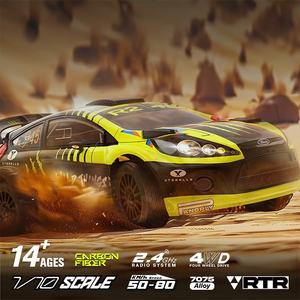 RLAARLO XTS-F10 Coche de Rally <span class=keywords><strong>RC</strong></span> sin Escobillas 1/10 4WD de Fibra de Carbono con ESC Impermeable, Servo Metálico, Diferencial de Acero, Vehículo de Derrape de Alta Velocidad RTR - Product Image 2