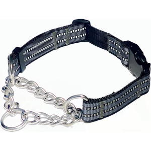 Collar de Adiestramiento para Perros NiBao Personalizado, de Nailon Resistente con Cadena <span class=keywords><strong>Martingale</strong></span> de Acero Inoxidable - Product Image 1