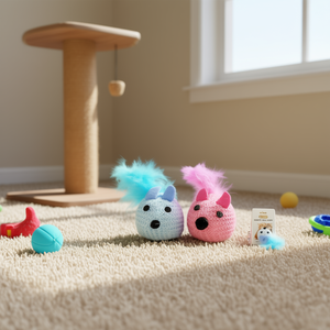 Yommy Plush Mouse <b>Toy</b> 4cm <b>For</b> Cats <b>Interactive</b> <b>Pet</b> <b>Toy</b> - Product Image 3