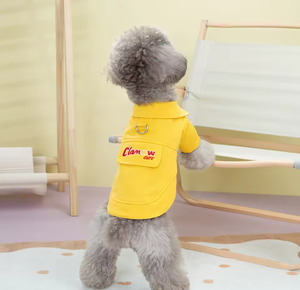 מכירת חיסול! מעיל ג'ינס אופנתי וידידותי לסביבה לכלבים, הדפס צבעוני, פוליאסטר, קז'ואל, קיץ ואביב, סיטונאי. - Product Image 2