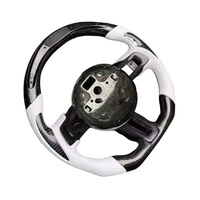 Volante de Fibra de Carbono Real de Alta Calidad para Ford Mustang GT 2015-2023 S550 Shelby GT500, Volante de Coche con LED
