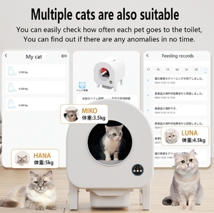 Bac à litière pour chat intelligent, grand format, design ouvert, contrôlé par application, autonettoyant, écologique, anti-odeurs, facile à nettoyer, <span class=keywords><strong>auto</strong></span>-lavant - Product Image 5