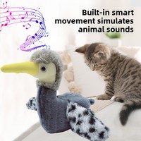 Jouet de chasse électrique en peluche pour chat avec fonction sonore et herbe à chat pour chatons - Auto-amusement et soulagement de l'ennui
