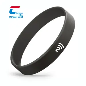 Tùy Chỉnh Rfid Nfc Silicone Vòng Đeo Tay, Làm Cho Dây Đeo Cổ Tay Cao Su Của Riêng Bạn Với Tin Nhắn Hoặc Logo, Chất Lượng Cao Cá Nhân Ban Nhạc Cổ Tay