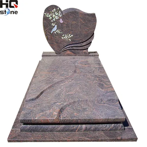 XIAMEN HQ STONE pink granite headstones custom tombstone maker