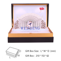 WINPSHENG — boîte cadeau de luxe 3d, personnalisé, boîte à musique de scène de mariage, d'invitation