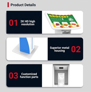 23.6inch Self Service Kiosks Receipt <b>Printer</b> 80mm QR Code <b>Scanner</b> Nfc RFID Reader Self-service Food Ordering Kiosk Horizontal - Product Image 5