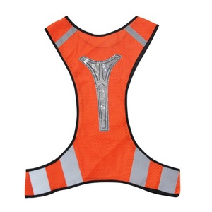 High Quality Running <strong>Bike</strong> Motorcycle <strong>Flashing</strong> Red Led Reflective Safety Green <strong>Vest</strong> - Product Image 3