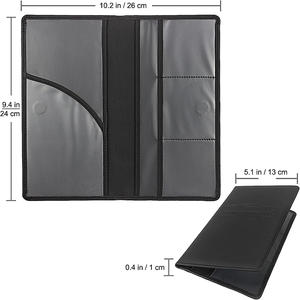 Porte-documents de voiture en cuir PU avec logo personnalisé, étanche, organiseur de documents de véhicule, portefeuille élégant - Product Image 4