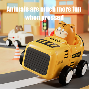 Monster Car Racing Tiger, Juguete <span class=keywords><strong>de</strong></span> Auto <span class=keywords><strong>de</strong></span> Carreras <span class=keywords><strong>de</strong></span> Fricción e Inercia, <span class=keywords><strong>de</strong></span> Plástico ABS Fundido a Presión, Escala 1:43, Lindo Animal <span class=keywords><strong>de</strong></span> Dibujos Animados, para Niños <span class=keywords><strong>de</strong></span> 3+ Años - Product Image 2