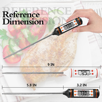 Termometer Daging Digital Bacaan Instan untuk Dapur, Pizza, Roti, Memasak, dan BBQ