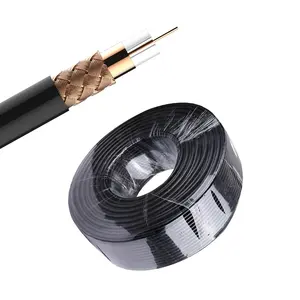 Factory Price High Quality Copper FPE/PE Reasonable Price 75 Ohm Mini Coax Coaxial RG59+2 RG58 RG6 RG11 Composite Cable